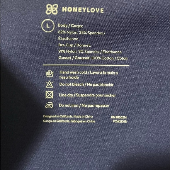 NWT Gorgeous Honeylove Navy Shapewear Bodysuit Women’s L - Picture 4 of 4